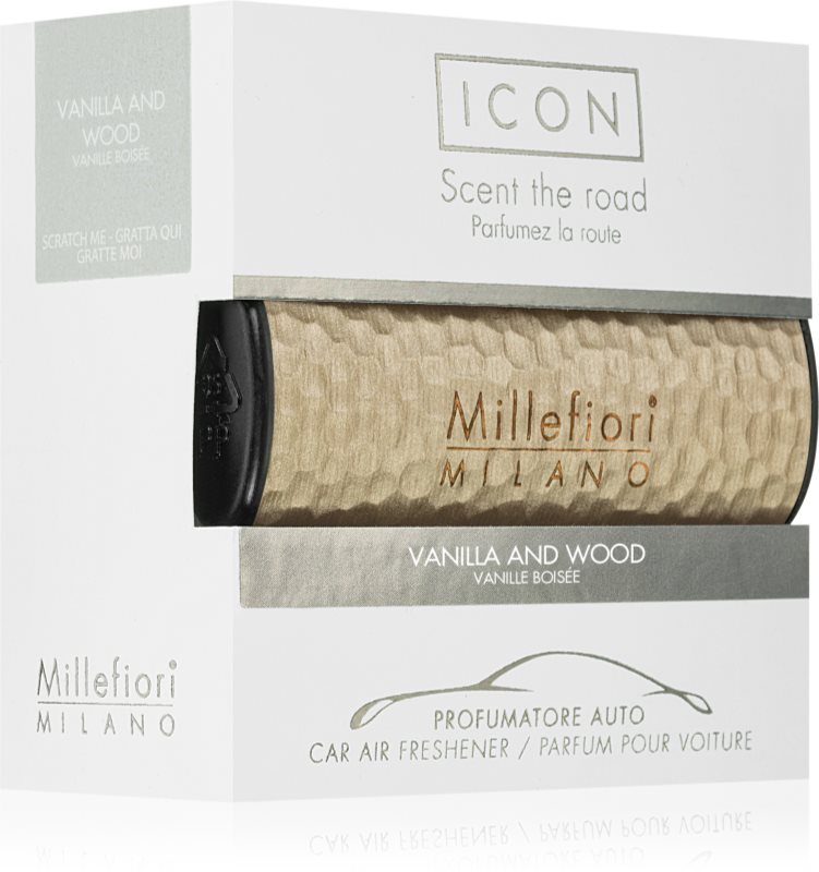 Millefiori Icon Vanilla & Wood parfum pentru masina 1 buc