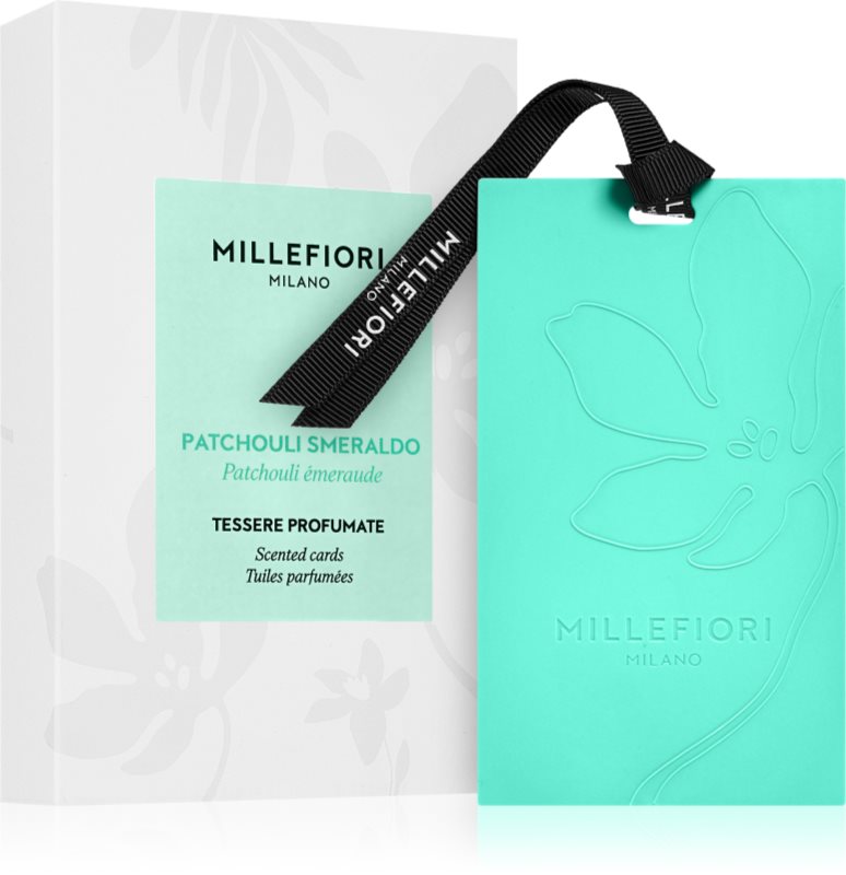 Millefiori Milano Laundry Patchouli Smeraldo card parfumat 3 buc