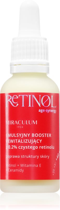 Miraculum AGE-SYNERGY RETINOL 0.2% ser anti-imbatranire si imperfectiunilor ale pielii cu retinol 30 ml