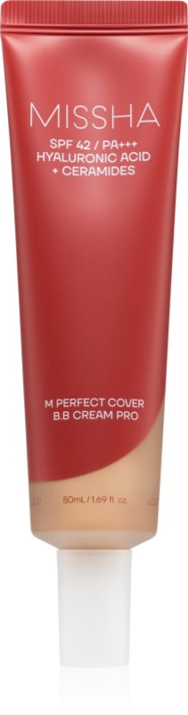 Missha M Perfect Cover BB Cream Pro crema hidratanta BB cu o protectie UV ridicata