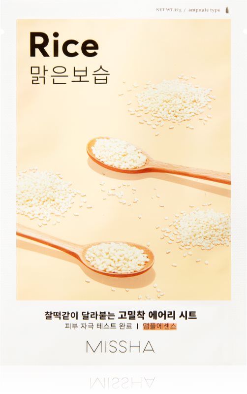 Missha Airy Fit Rice masca de celule cu efect de curatare si reimprospatare 19 g