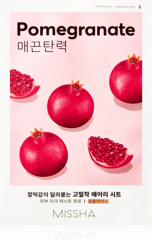 Missha Airy Fit Pomegranate masca de celule cu efect balsamic si revigorant 19 g