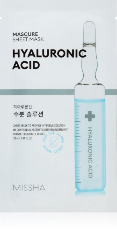 Missha Mascure Hyaluronic Acid mască textilă hidratantă 28 ml