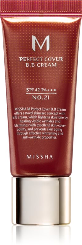Missha M Perfect Cover crema BB cu protectie ridicata si filtru UV pachet mic