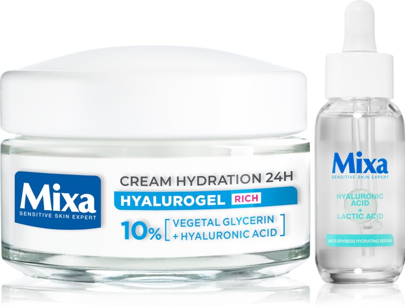 Mixa Hyalurogel set pentru pielea uscata si deshidratata