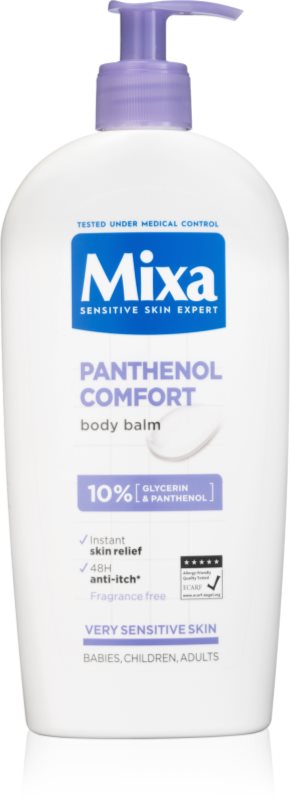 Mixa Panthenol Comfort lapte de corp calmant, pentru piele foarte uscată, sensibilă sau predispusă la dermatită atopică 400 ml
