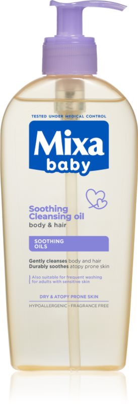Mixa Panthenol Comfort Ulei de curățare calmantă pentru păr și piele, cu o tendință de atopie 250 ml