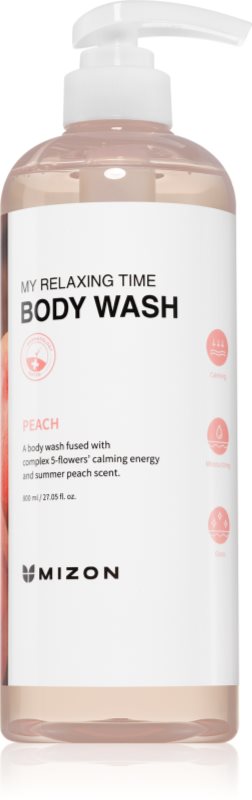 Mizon My Relaxing Time Peach gel de dus hidratant pentru calmarea pielii 800 ml