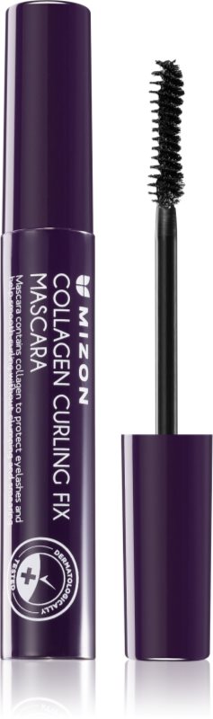 Mizon Collagen Curling Fix mascara rezistent la apă pentru alungirea genelor cu colagen culoare Black 6 ml
