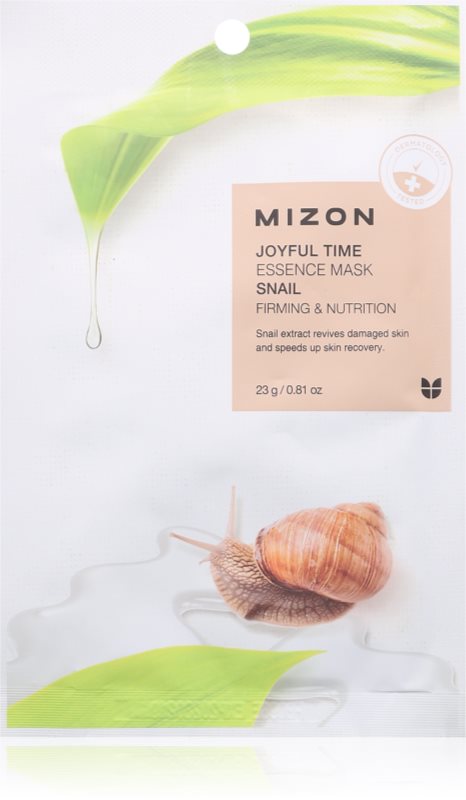 Mizon Joyful Time Snail mască textilă nutritivă cu efect de întărire 23 g
