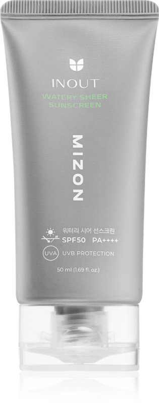 Mizon Inout Watery Sheer Sunscreen crema fata iluminatoare de protectie cu efect de hidratare SPF 50+ 50 ml