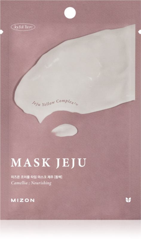 Mizon Joyful Time Jeju Camellia mască textilă nutritivă cu efect antioxidant 23 g