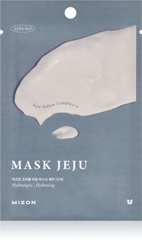 Mizon Joyful Time Jeju Hydrangea mască textilă hidratantă pentru tenul uscat 23 g