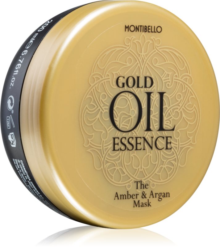 Montibello Gold Oil Amber & Argan Mask Mască de păr cu efect revitalizant 200 ml