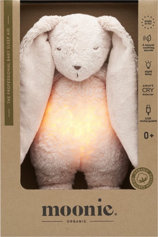 Moonie The Humming Friend 2.0 Organic Rose jucărie de adormit cu melodie 1 buc