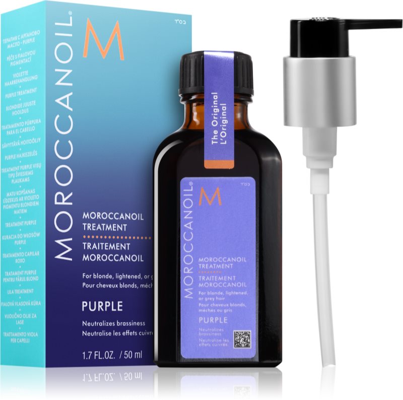 Moroccanoil Treatment Purple ulei hrănitor pentru părul blond şi gri