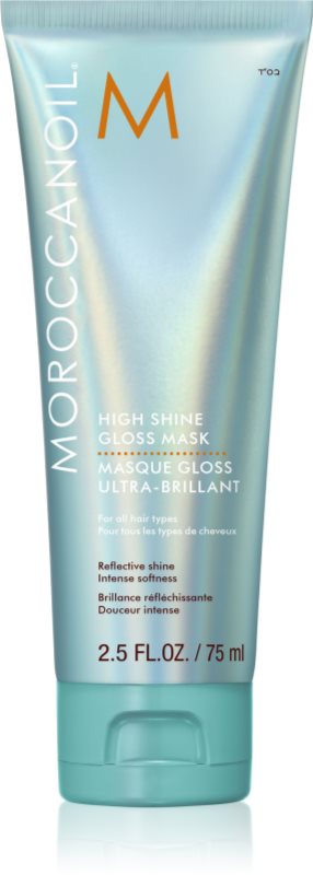 Moroccanoil High Shine Gloss Mask Mască nutritivă pentru păr neted și lucios cu ulei de argan 75 ml