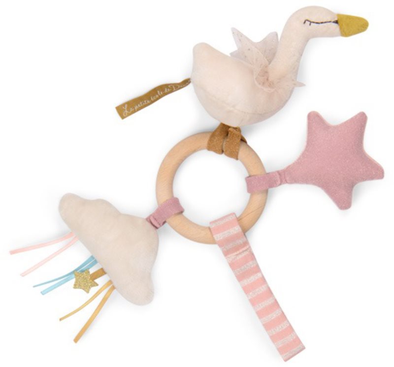 MOULIN ROTY Ring Rattle Swan jucărie zornăitoare 1 buc