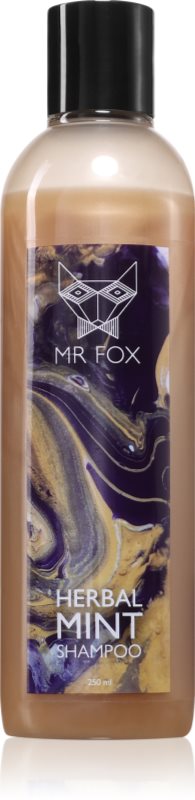 MR FOX Herbal Mint Shampoo sampon pe baza de plante pentru bărbați 250 ml