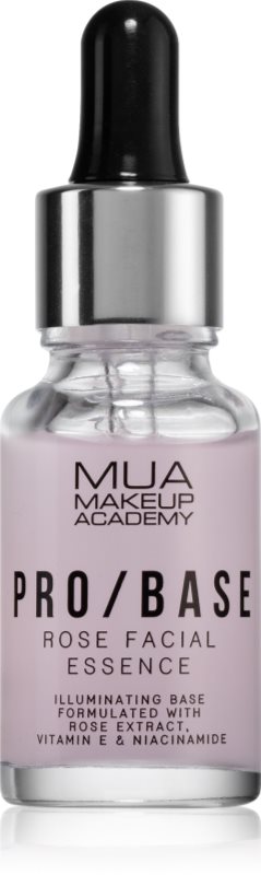 MUA Makeup Academy PRO/BASE Rose baza de machiaj iluminatoare cu extracte de trandafiri salbatici 15 ml