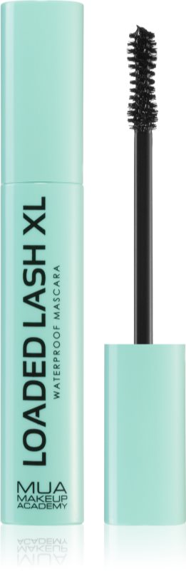 MUA Makeup Academy Loaded Lash XL mascara rezistent la apa pentru alungire, rotire si volum culoare Black 8 g