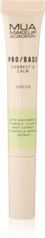 MUA Makeup Academy PRO/BASE Colour Corrector corector antiroșeață culoare Correct & Calm – Green 10 ml
