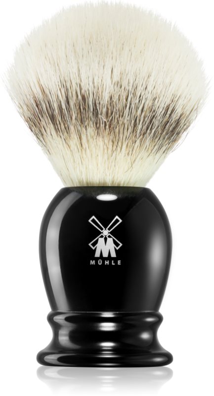 Mühle CLASSIC Silvertip Fibre® Black Resin Pamatuf pentru barbierit