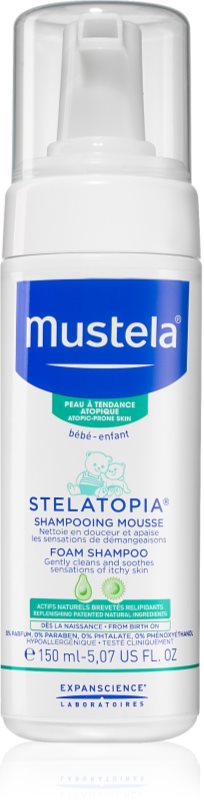Mustela Bébé Stelatopia sampon spuma pentru nou-nascuti si copii 150 ml