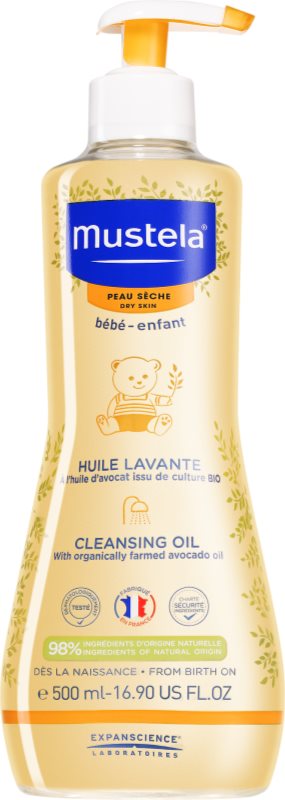 Mustela Bébé Dry Skin ulei de curatare pentru nou-nascuti si copii 500 ml