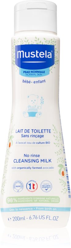 Mustela Bébé lapte pentru curatare pentru copii 200 ml