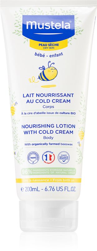 Mustela Bébé Nourishing Lotion Wih Cold Cream loțiune de corp hidratantă contine emulsie Cold cream 200 ml
