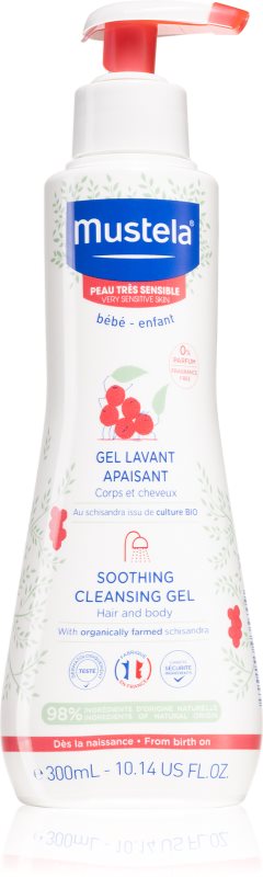 Mustela Bébé gel calmant de curatare pentru nou-nascuti si copii 300 ml