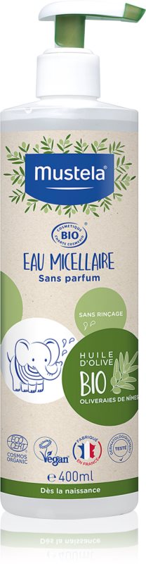 Mustela BIO apa cu particule micele pentru nou-nascuti si copii 400 ml