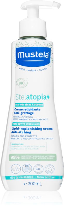 Mustela BIO Stelatopia+ crema calmanta pentru nou-nascuti si copii