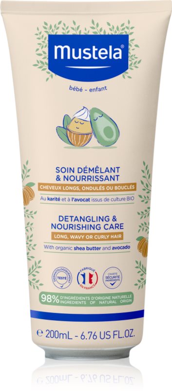 Mustela Detangling & Nourishing sampon pentru copii pentru par usor de pieptanat 200 ml