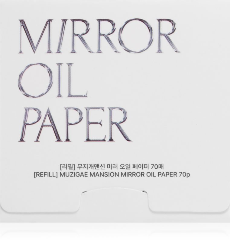 MUZIGAE MANSION Mirror Oil Paper Refill foițe cu efect matifiant rezervă 70 buc