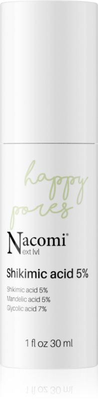 Nacomi Next Level Happy Pores exfoliant de curățare pentru pielea problematică și grasă Shikimic acid 5% 30 ml