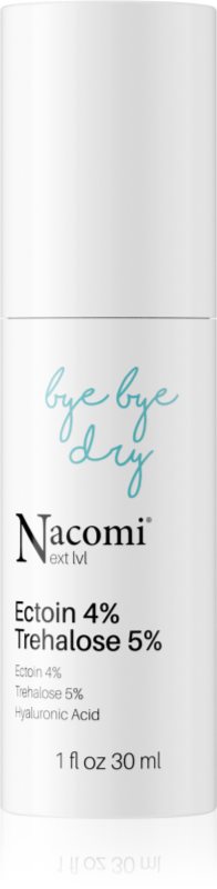 Nacomi Next Level Bye Bye Dry ser hidratant pentru tenul uscat Ectoin 4% Trehalose 5% 30 ml