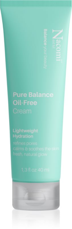 Nacomi Next Level Pure Balance cremă hidratantă fără ulei pentru ten gras și mixt 40 ml