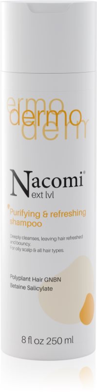Nacomi Next Level Purifying and refreshing shampoo sampon pentru curatare cu efect revigorant 250 ml