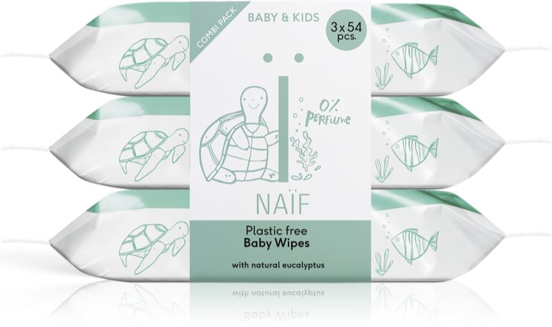 Naif Baby & Kids Plastic Free Wipes Șervețele umede pentru nou-nascuti si copii