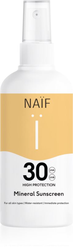 Naif Sun Mineral Sunscreen SPF 30 spray protector pentru plajă SPF 30 rezistent la apă 175 ml