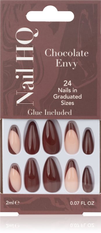 Nail HQ Almond unghii artificiale Chocolate Envy 24 buc