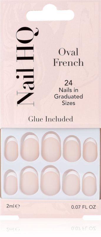 Nail HQ Oval French unghii artificiale 24 buc