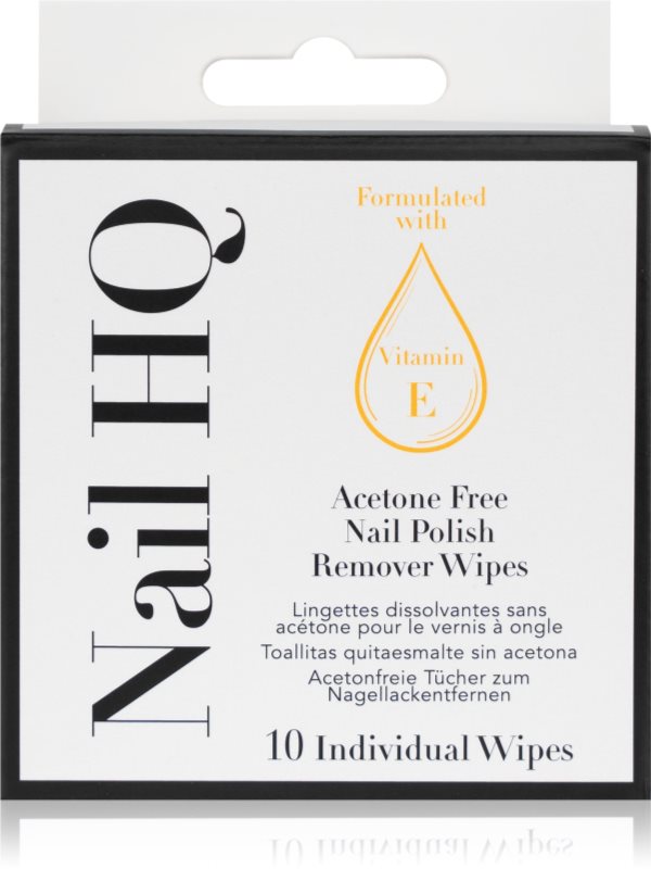 Nail HQ Acetone Free șervețele pentru înlăturarea lacului de tip gel fara acetona 10 buc