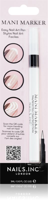 Nails Inc. Mani Marker Lac de unghii decorative in baton aplicator culoare White 3 ml