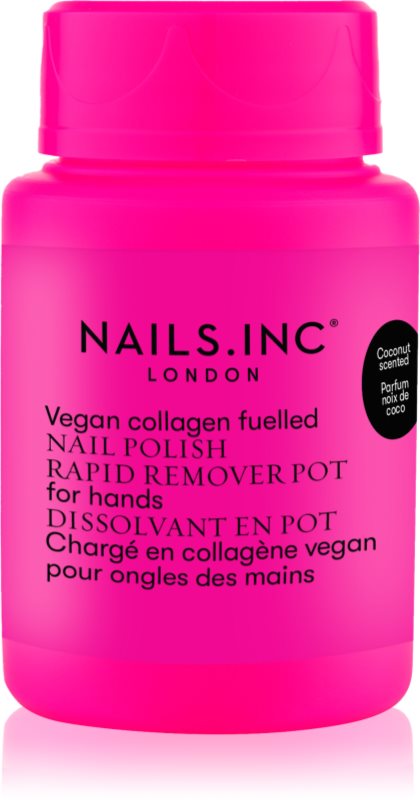 Nails Inc. Vegan Nail Polish Rapid Remover Pot dizolvant pentru oja fara acetona s vůní kokosu 50 ml