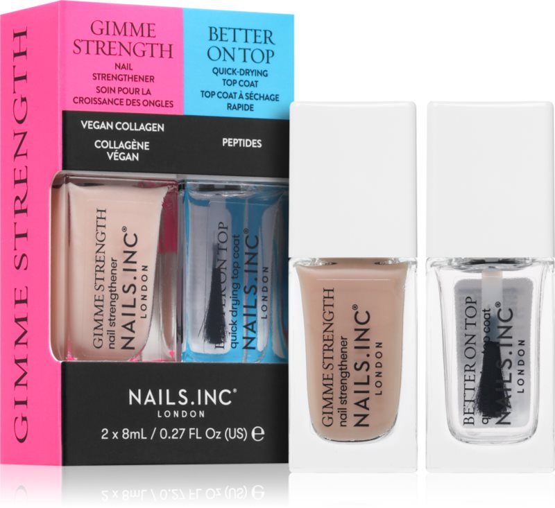 Nails Inc. Gimme Strength & Better On Top set de lacuri de unghii