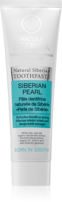 Natura Siberica Natural Siberian Siberian Pearl pastă de dinți de albire pentru respirație proaspătă 100 g