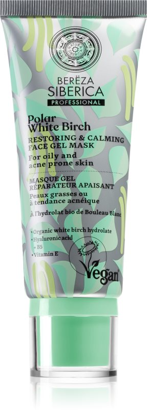 Natura Siberica Polar White Birch masca regeneratoare si calmanta pentru ten gras si problematic 100 ml